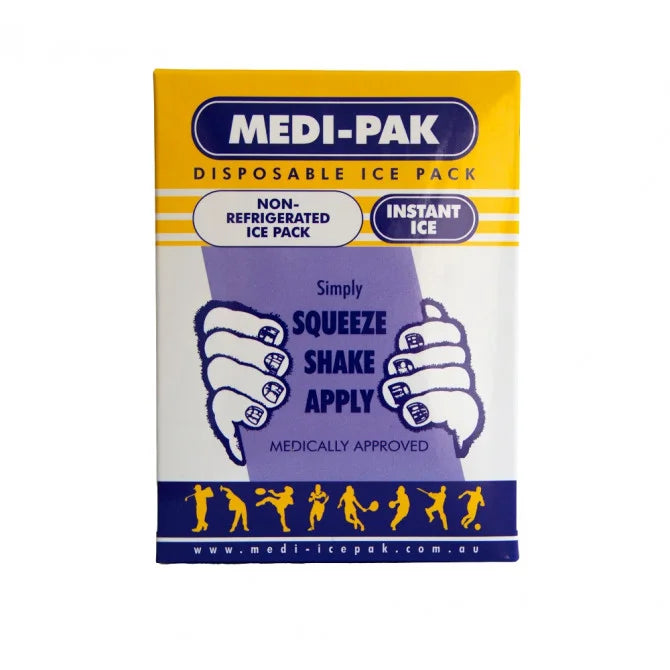 MEDI-PAK disposable ice pack packaging on a white background