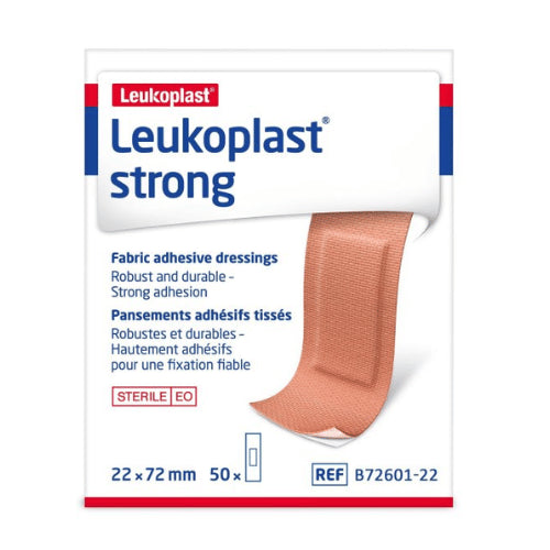 Leukoplast Strong Fabric Strips 7.2 x 2.2cm – Box of 50