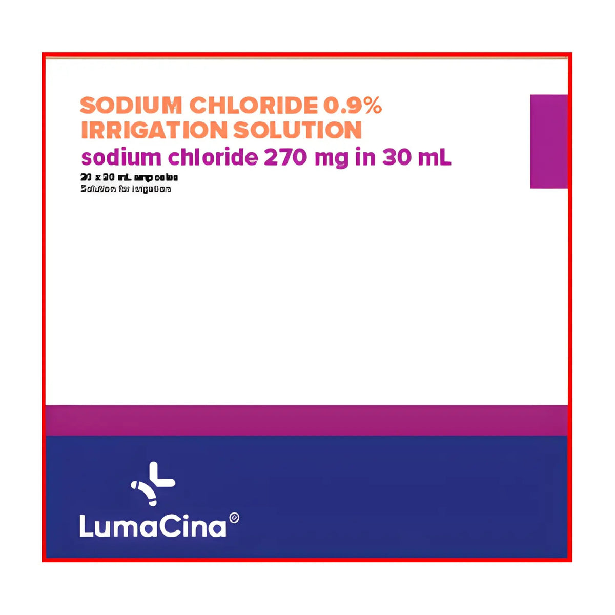 Sodium Chloride 0.9% Irrigation Solution 30mL EXP: DEC 2026