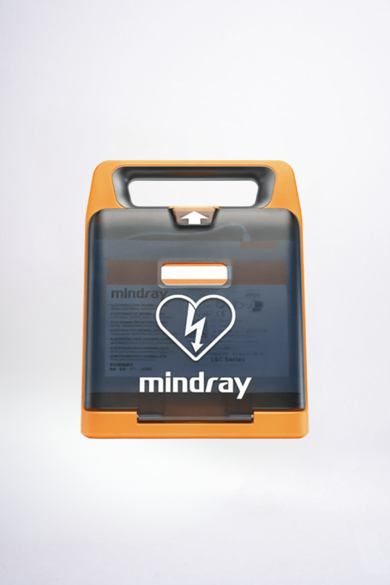 Mindray defibrillator on a white background