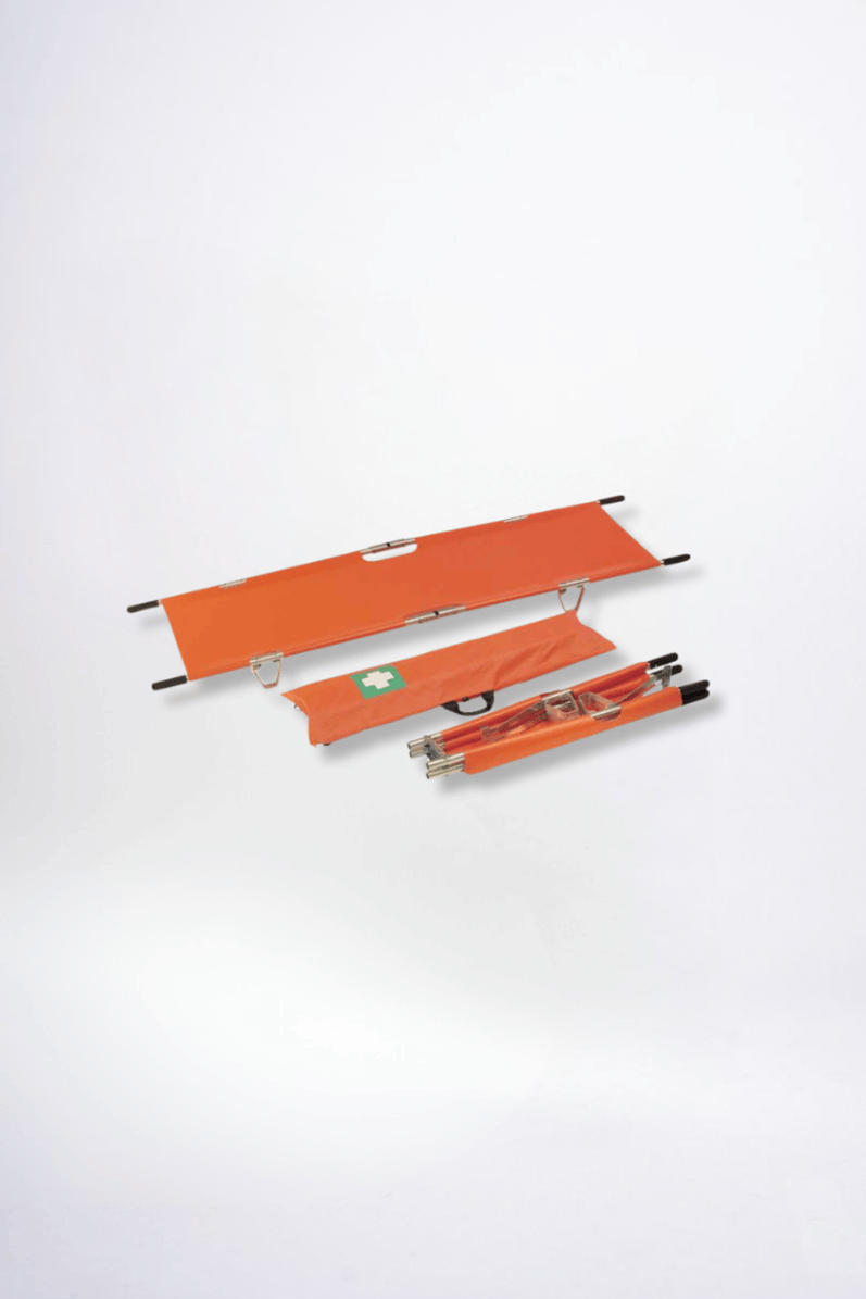 Orange stretcher on a white background